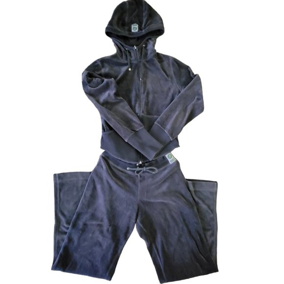 USAPro Womens Velour Track Suit Small Grey Hooded Faith Fearless Female Y2K - Picture 3 of 16